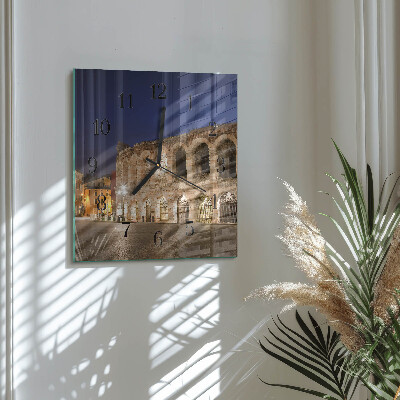 Square wall clock Night light