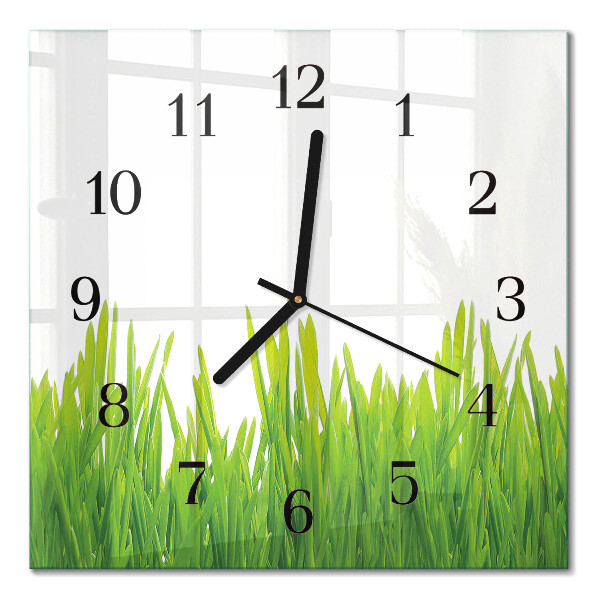 Square wall clock Grass