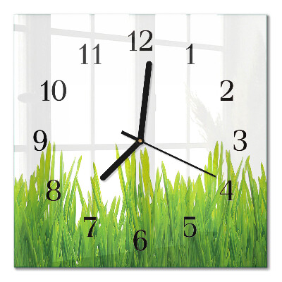 Square wall clock Grass
