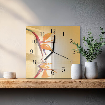 Square kitchen clock Flower