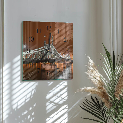 Square wall clock Bridge