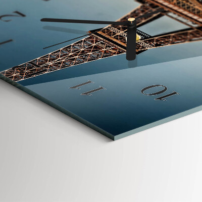 Square kitchen clock Eiffel Tower
