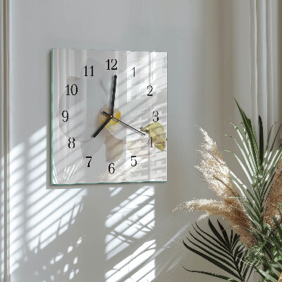 Square wall clock Orchid