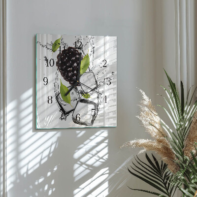 Glass clock square Blackberry
