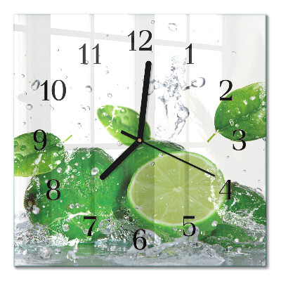 Square wall clock Calcium carbonate