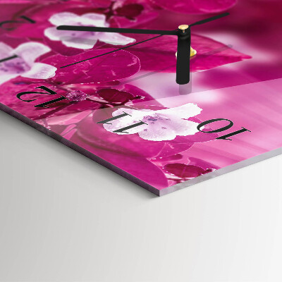 Square kitchen clock Flowers
