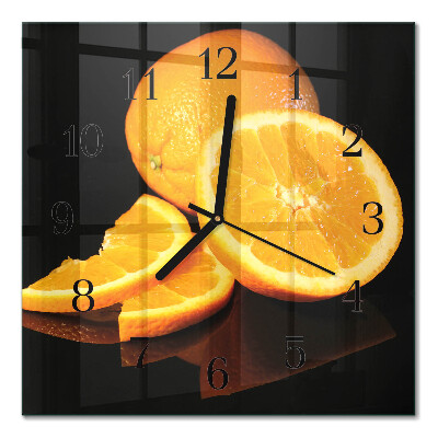 Square wall clock Oranges