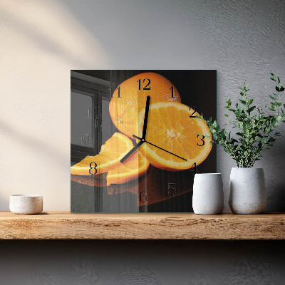 Square wall clock Oranges