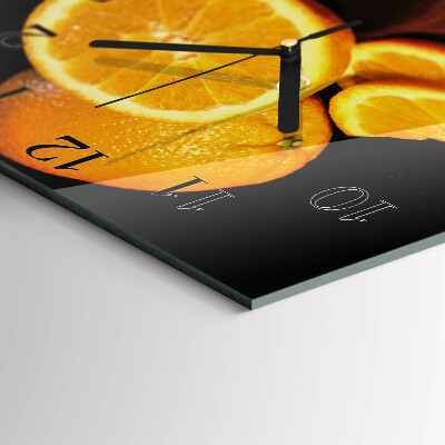 Square wall clock Oranges