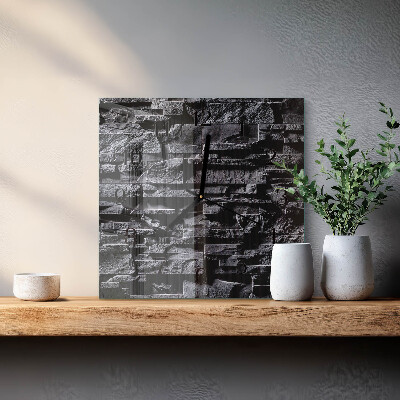 Square kitchen clock Stones