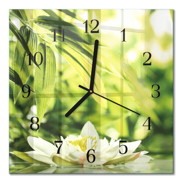 Glass clock square Nature