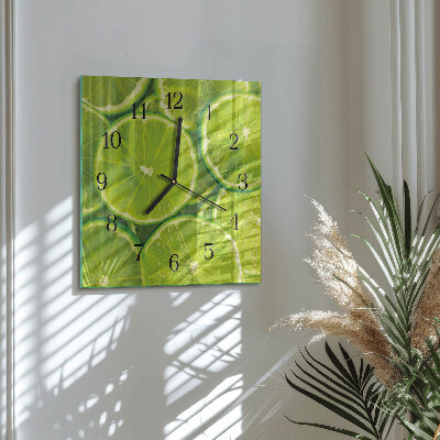 Glass clock square Calcium carbonate