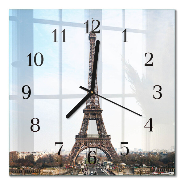 Square kitchen clock Eiffel Tower