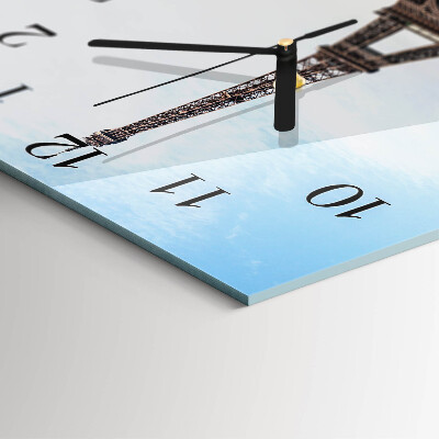 Square kitchen clock Eiffel Tower