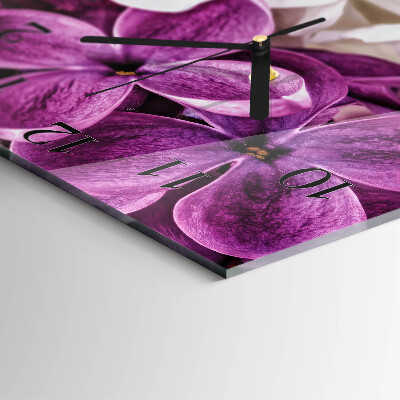 Square kitchen clock Flowers