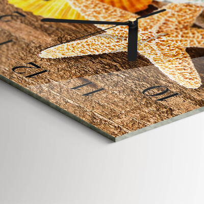 Square kitchen clock Starfish