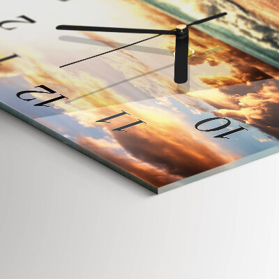 Square kitchen clock Sandy coast