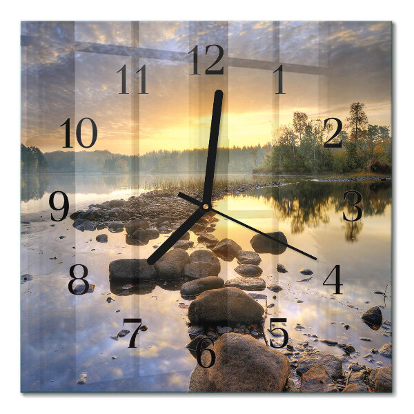 Square wall clock Lake Natura