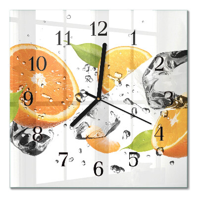 Square wall clock Oranges