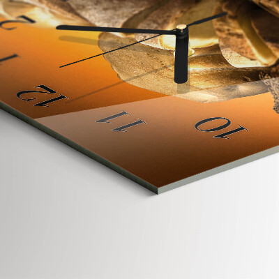 Glass clock square Bread