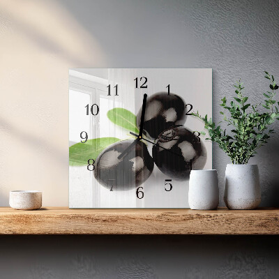 Square kitchen clock Olives