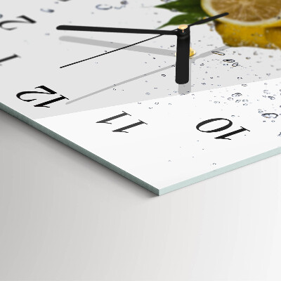 Square kitchen clock Lemons