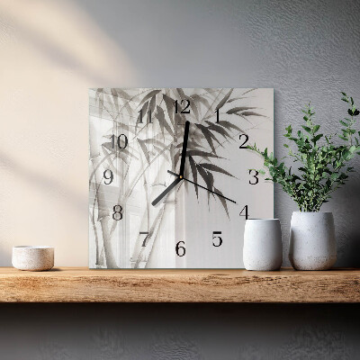Square kitchen clock Bamboo