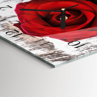 Square kitchen clock Rose