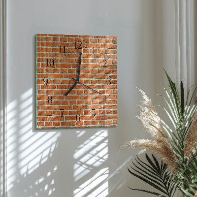 Glass clock square Brick