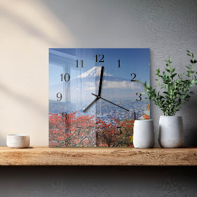 Square kitchen clock Mountain