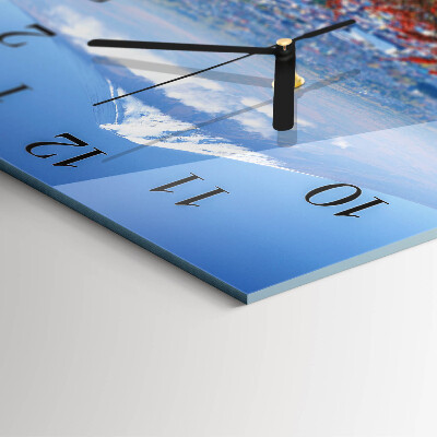 Square kitchen clock Mountain