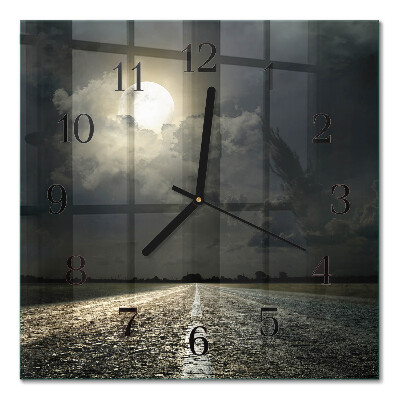 Square kitchen clock Moon Path