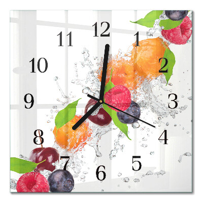 Square wall clock Fruit