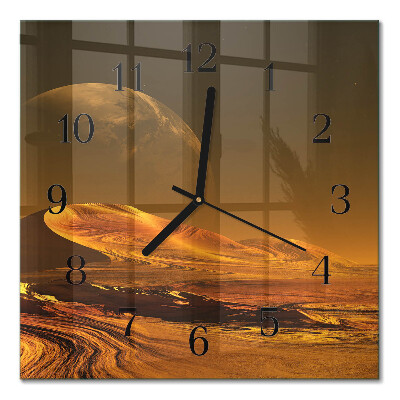 Square kitchen clock Desert