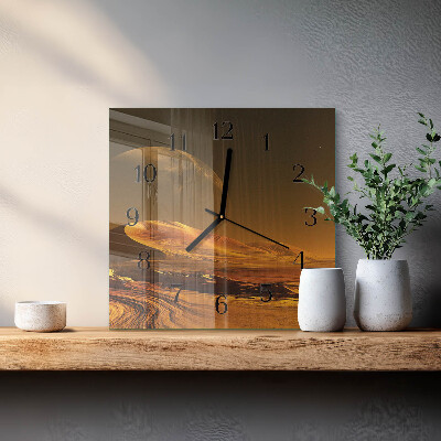 Square kitchen clock Desert