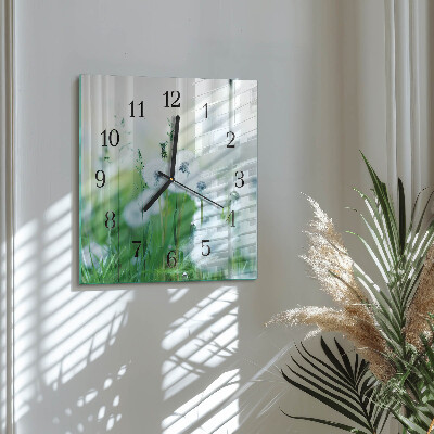 Square kitchen clock Meadow
