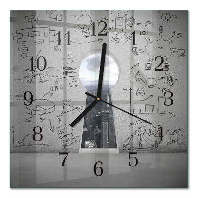 Square wall clock Keyhole