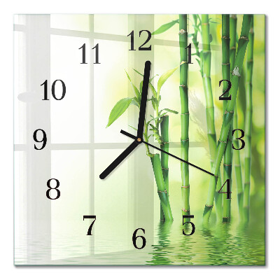 Square kitchen clock Bamboo