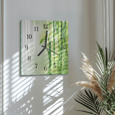 Square kitchen clock Bamboo