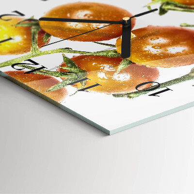 Square kitchen clock Tomatoes