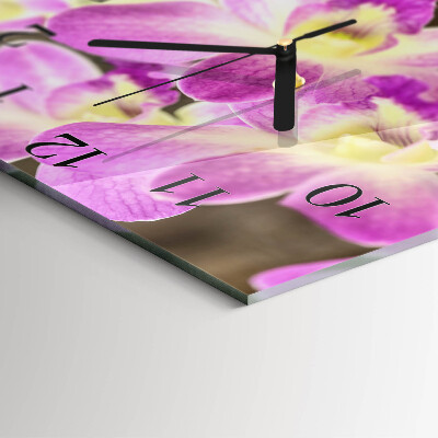 Square kitchen clock Flowers