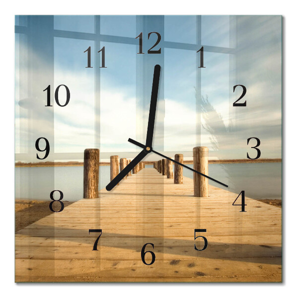 Glass clock square Bridge