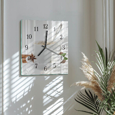 Square kitchen clock A cup of anise