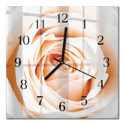 Square wall clock Rose