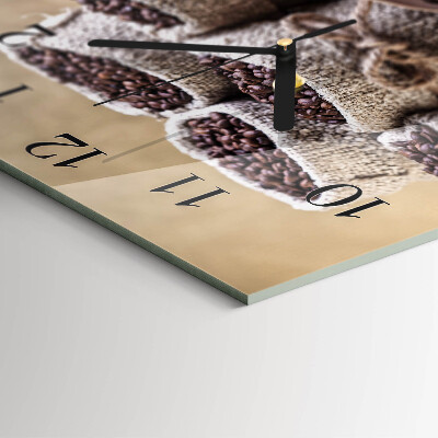 Square wall clock Coffee beans