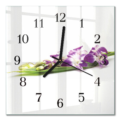 Square kitchen clock Flowers