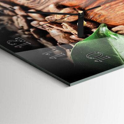 Square wall clock Coffee beans