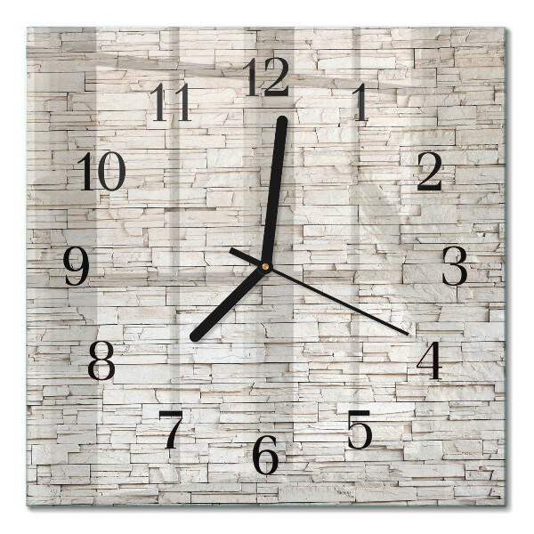 Glass clock square Clinker