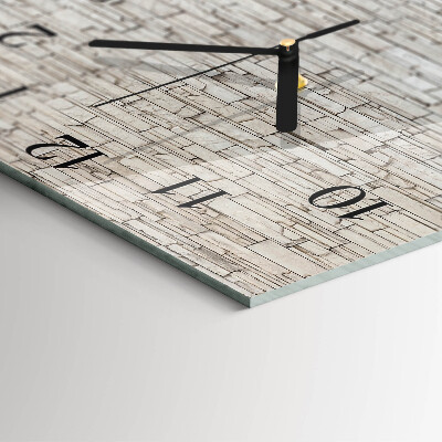 Glass clock square Clinker