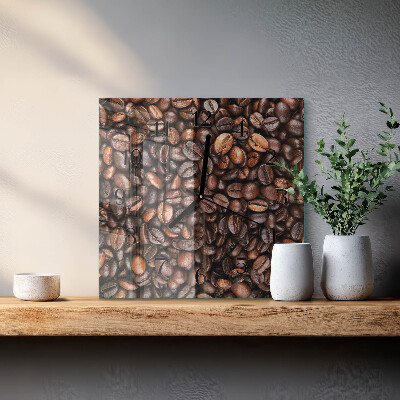 Square kitchen clock Coffee beans